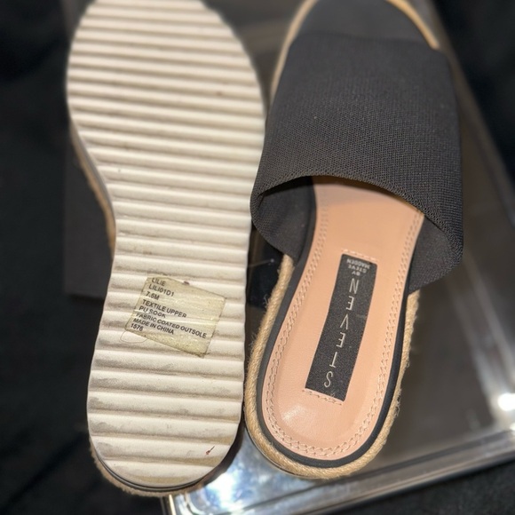 Seven7 Black Espadrille Platform Sandals - Picture 9 of 12